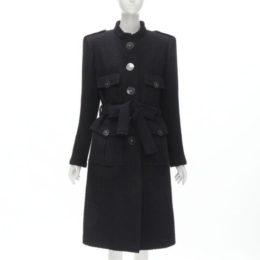 Chanel 2017 Tweed Belted Coat